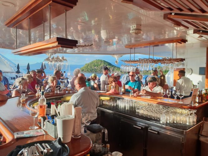 Relax at the bar on Windstar Cruises