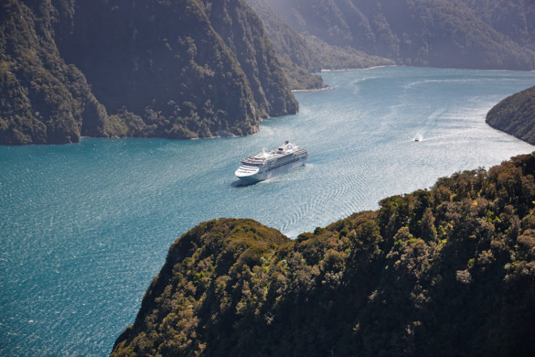 Sea Princess in New Zealand Fiordland