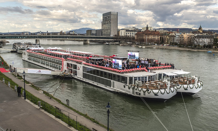 Getting on a river cruise ship